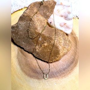 Lucky horseshoe gold lazer plated necklace.